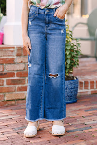 Girls: All For You Medium Wash Wide Leg Jeans