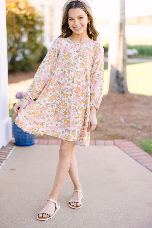 Girls: Get Moving Mustard Yellow Floral Dress – Shop the Mint Girls: Get Moving Mustard Yellow Floral Dress – Shop the Mint
