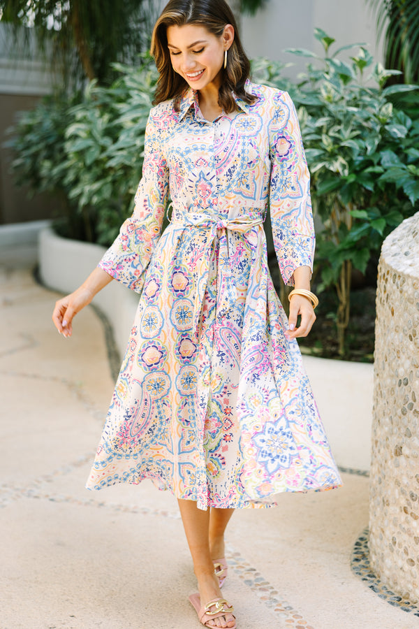 Make Me Feel Joy Multi Color Paisley Midi Dress Shop the Mint Make Me Feel Joy Multi Color Paisley Midi Dress Shop the Mint
