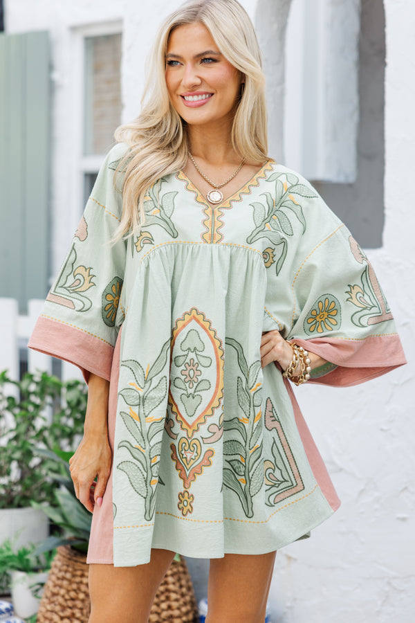 Just My Type Mint Green Floral Embroidery Babydoll Dress Shop the Mint Just My Type Mint Green Floral Embroidery Babydoll Dress Shop the Mint