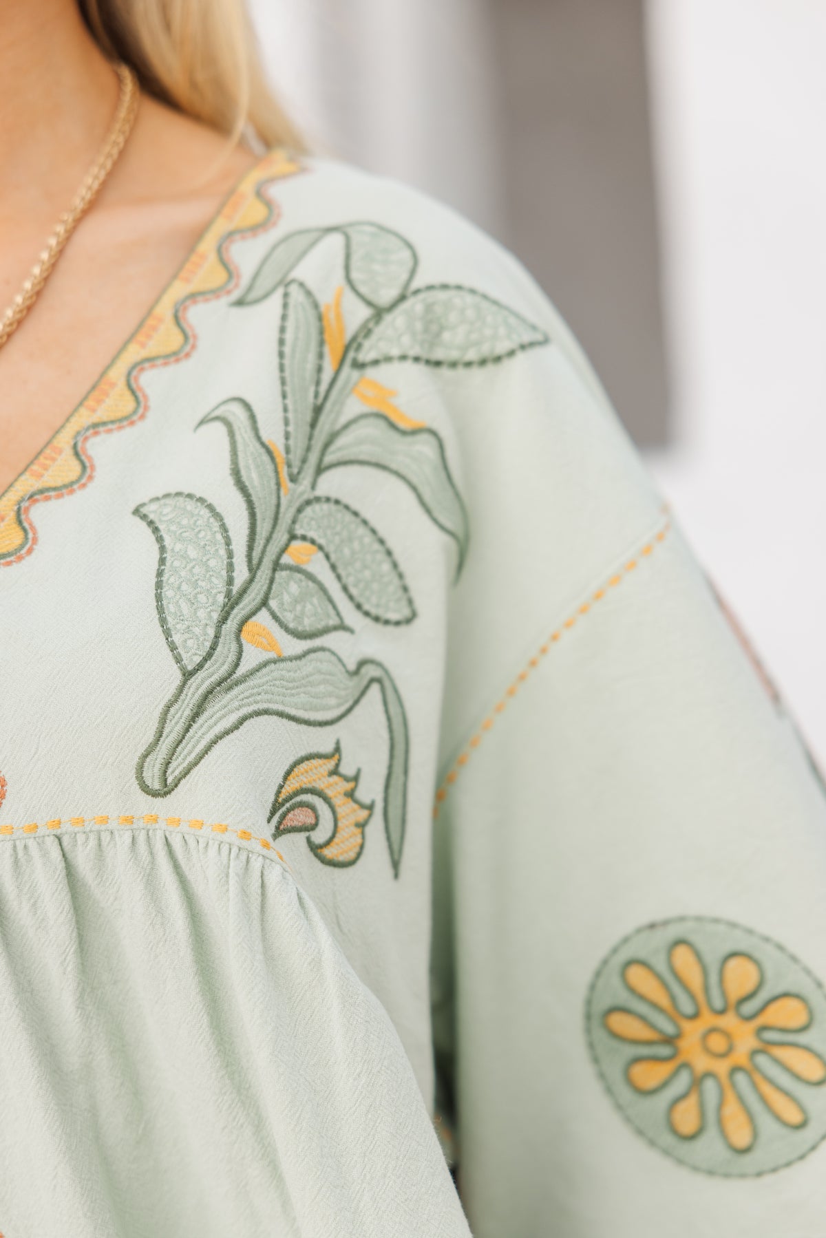 Just My Type Mint Green Floral Embroidery Babydoll Dress – Shop the Mint