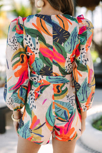 Got What You Need Multi-Colored Tropical Romper