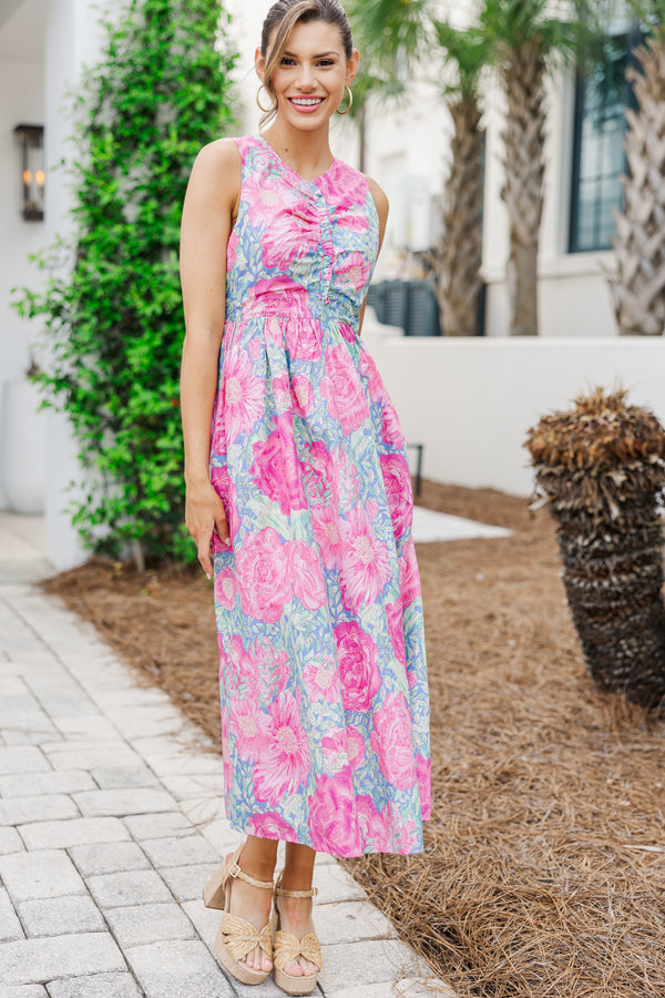 All Together Pink Floral Midi Dress Shop the Mint All Together Pink Floral Midi Dress Shop the Mint