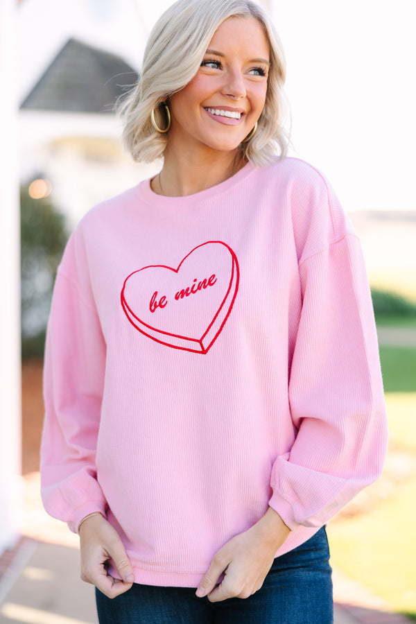 Heart embroidered sweatshirt hot sale