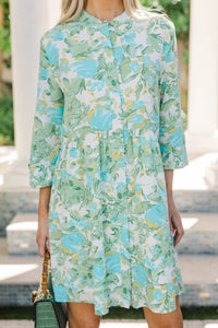 Always The One Green Floral Shift Dress