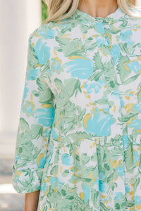 Always The One Green Floral Shift Dress