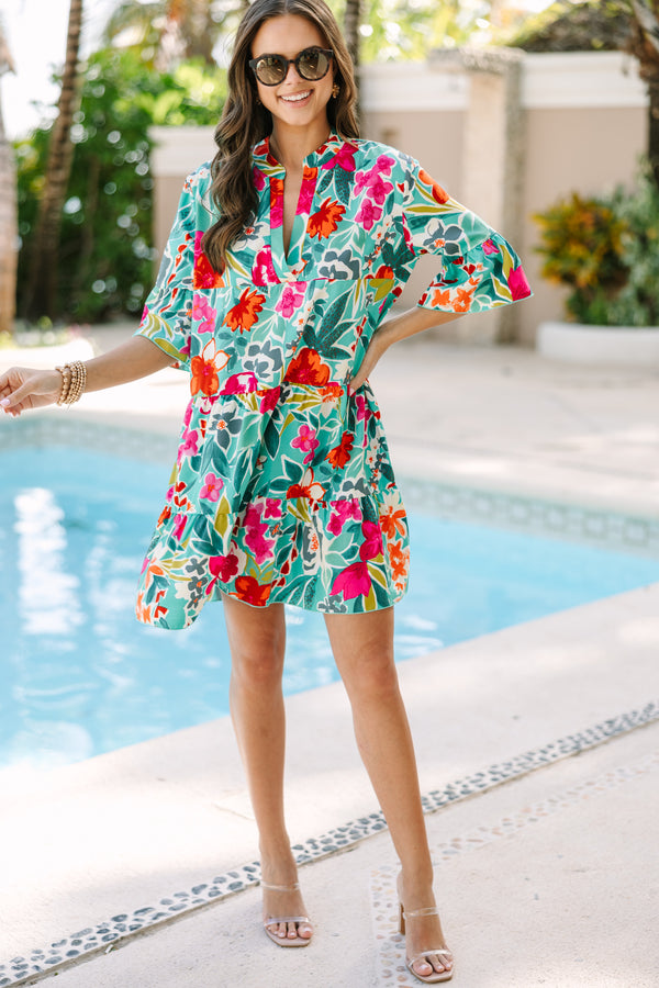 Feeling Like Love Jade Green Floral Dress Shop the Mint Feeling Like Love Jade Green Floral Dress Shop the Mint
