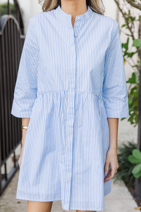 bridal dress blue Always The One Blue Striped Shirt Dress – Shop the Mint