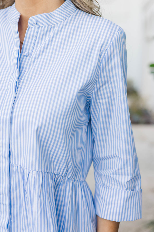 Always The One Blue Striped Shirt Dress  Shop the Mint