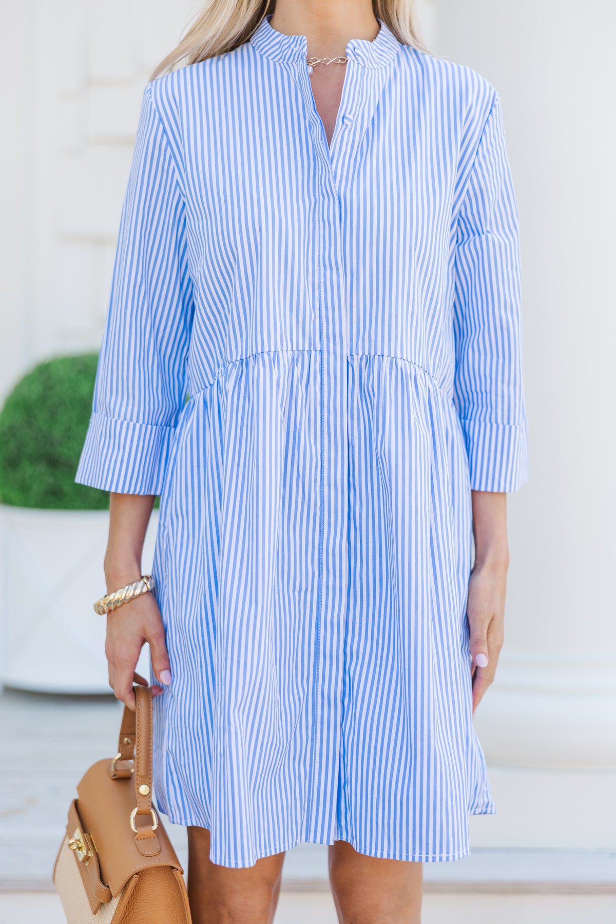 Always The One Blue Striped Shirt Dress – Shop the Mint