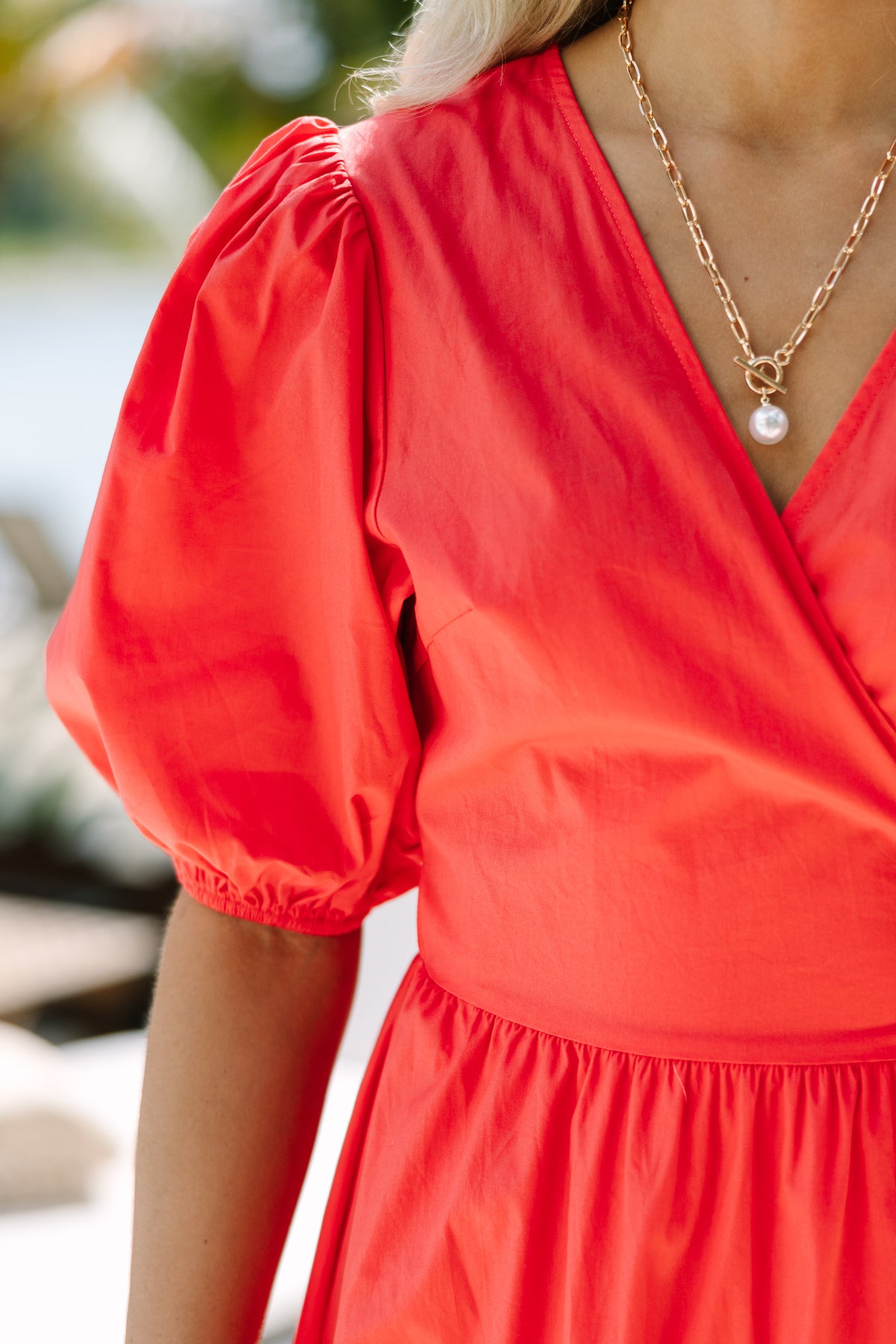 Can't Stop You Coral Red Poplin Midi Dress – Shop the Mint