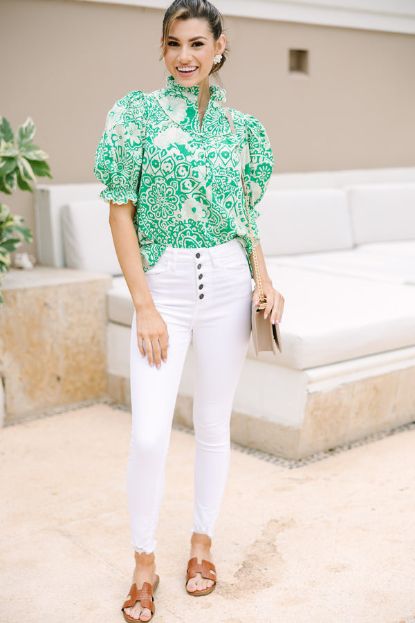 Keep It Up Green Floral Blouse Shop the Mint Keep It Up Green Floral Blouse Shop the Mint