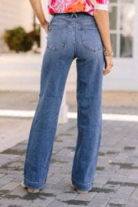 Judy Blue denim, wide leg jeans, trendy jeans, cute jeans, boutique denim
