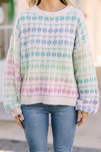 Look At You Ivory Multicolor Sweater