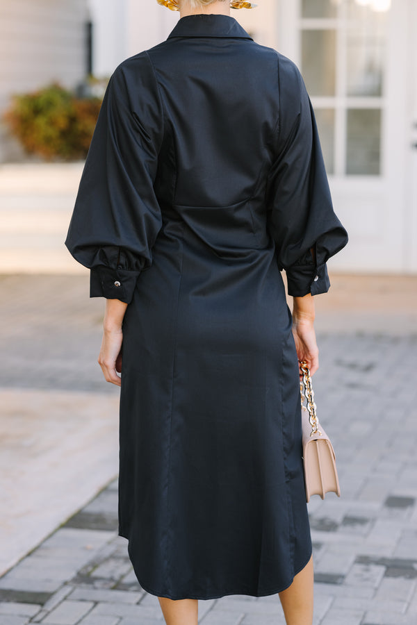 In Your League Black Button Down Midi Dress Shop the Mint In Your League Black Button Down Midi Dress Shop the Mint