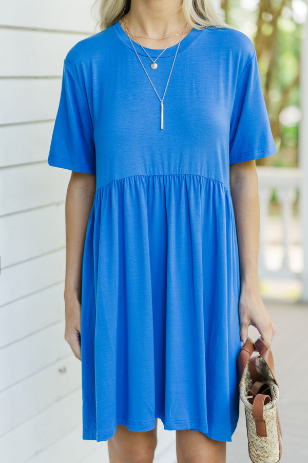Play On Royal Blue Babydoll Dress Shop the Mint Play On Royal Blue Babydoll Dress Shop the Mint