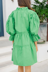 Based On Love Green Babydoll Dress