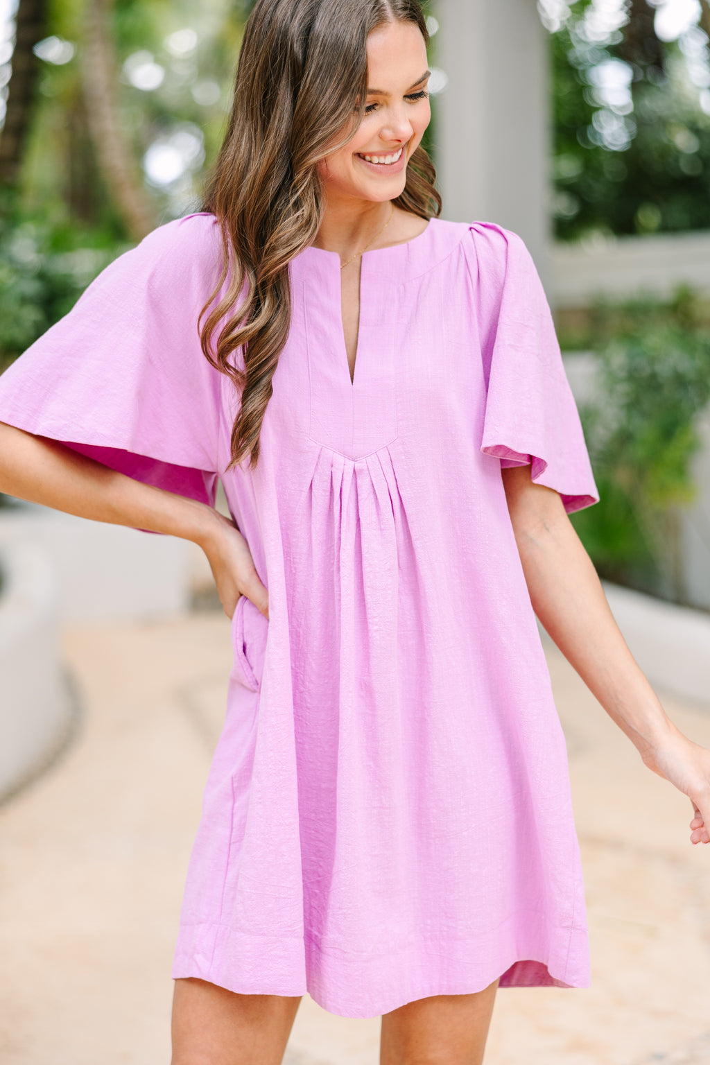 Just A Theory Lavender Purple Cotton Dress – Shop the Mint