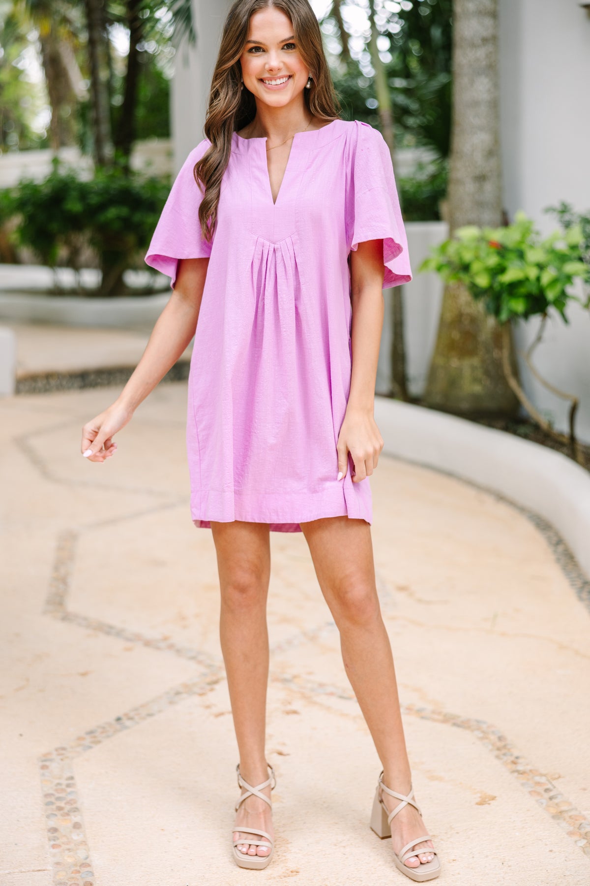 lavender dress cotton Just A Theory Purple – Shop the Mint Size:2XL/18-18.5/34-35 Casual wear Lumivelle Women's Black Elegant Floral this Premium Cotton Poplin