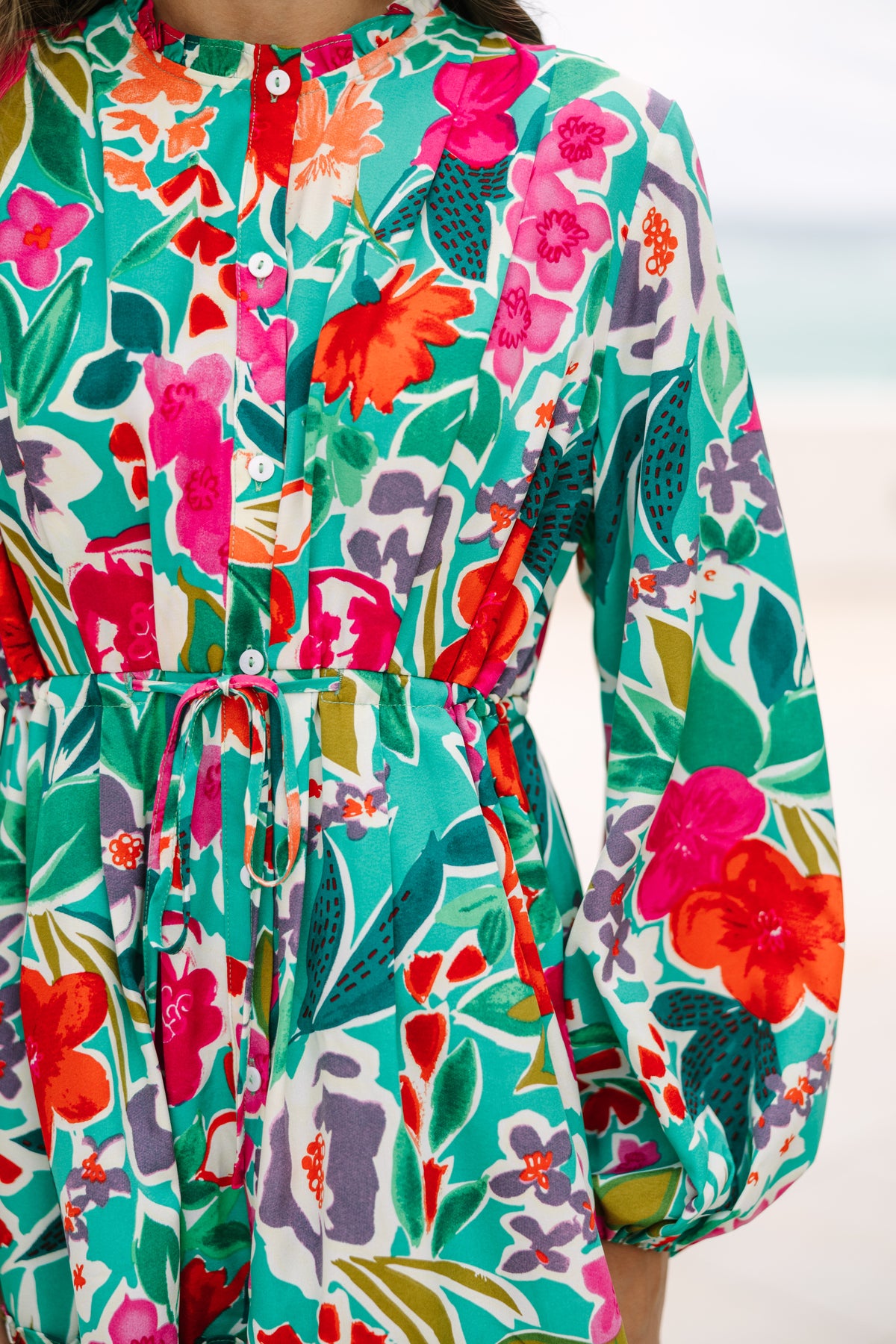 Beautifully You Jade Green Floral Dress – Shop the Mint