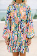 Beautifully You Pink Abstract Dress – Shop the Mint