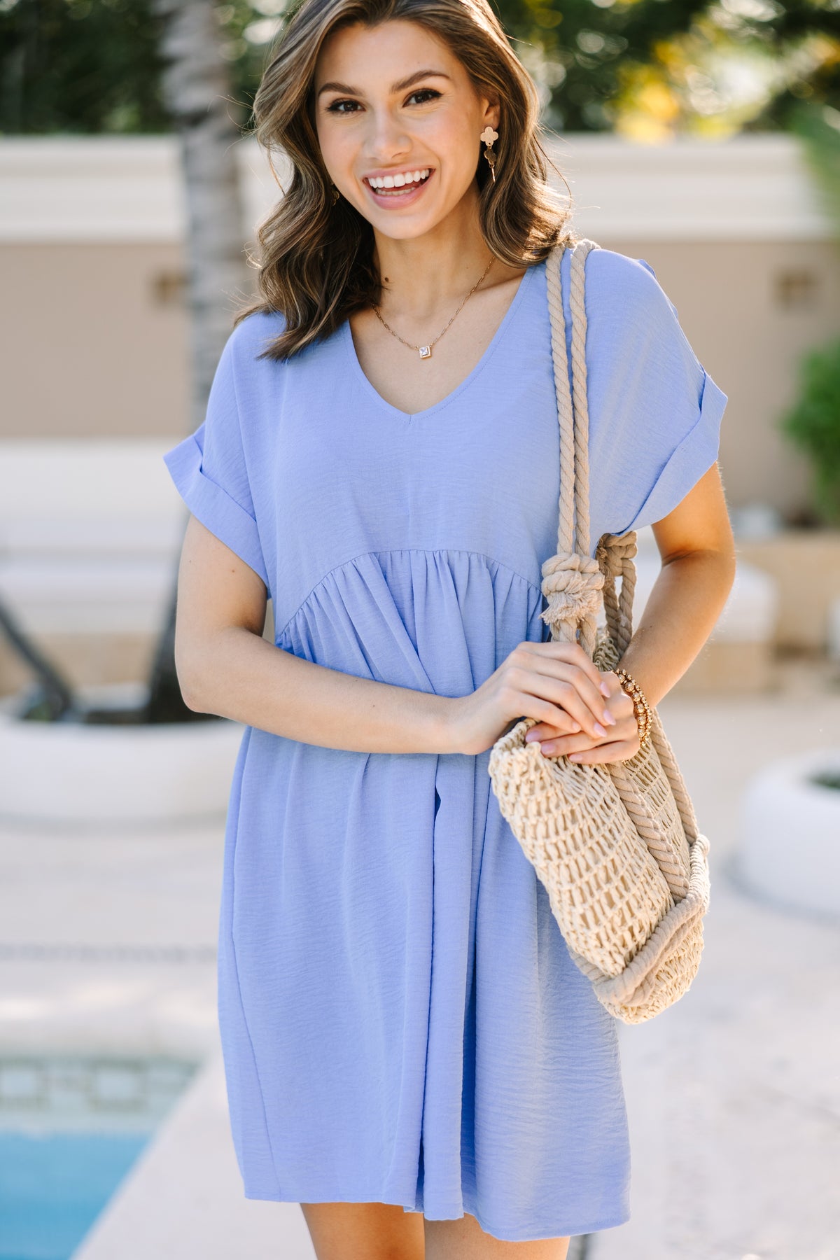 Full Of Joy Light Blue Babydoll Dress – Shop the Mint