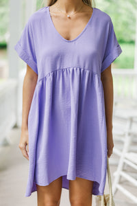 Full Of Joy Lavender Purple Babydoll Dress