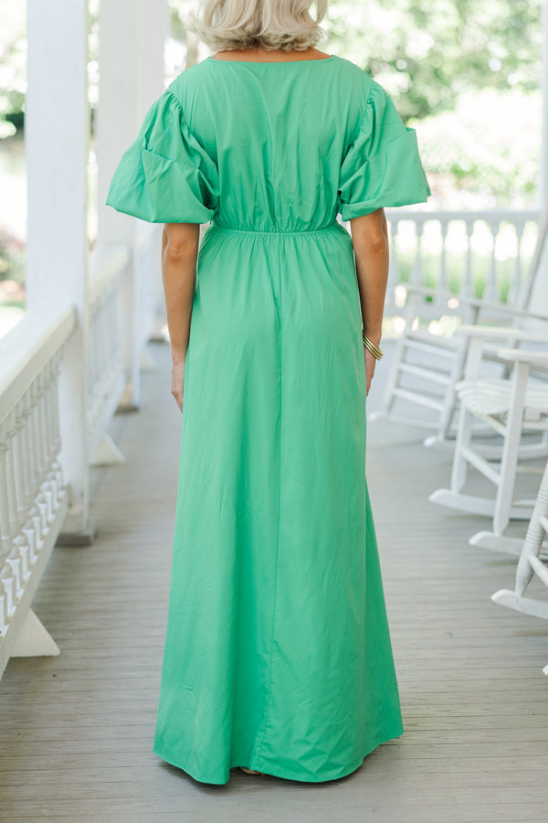 Keep It Up Green Puff Sleeve Maxi Dress Shop the Mint Keep It Up Green Puff Sleeve Maxi Dress Shop the Mint
