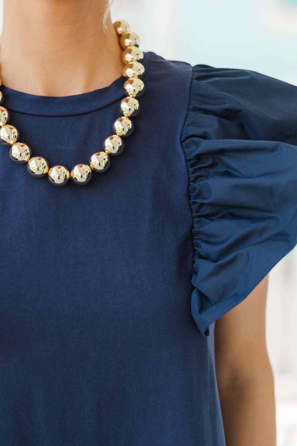 Get Ready Navy Blue Ruffled Mini Dress – Shop the Mint
