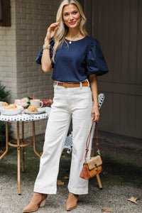 Big Dreams White Wide Leg Jeans