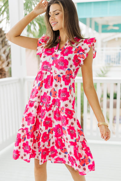 Make It Your Own Pink and White Floral Tiered Dress Shop the Mint Make It Your Own Pink and White Floral Tiered Dress Shop the Mint
