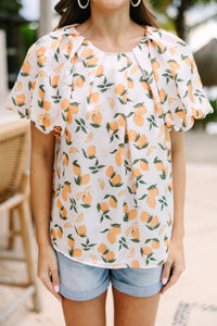 lemon print blouse, summer blouses, shop the mint