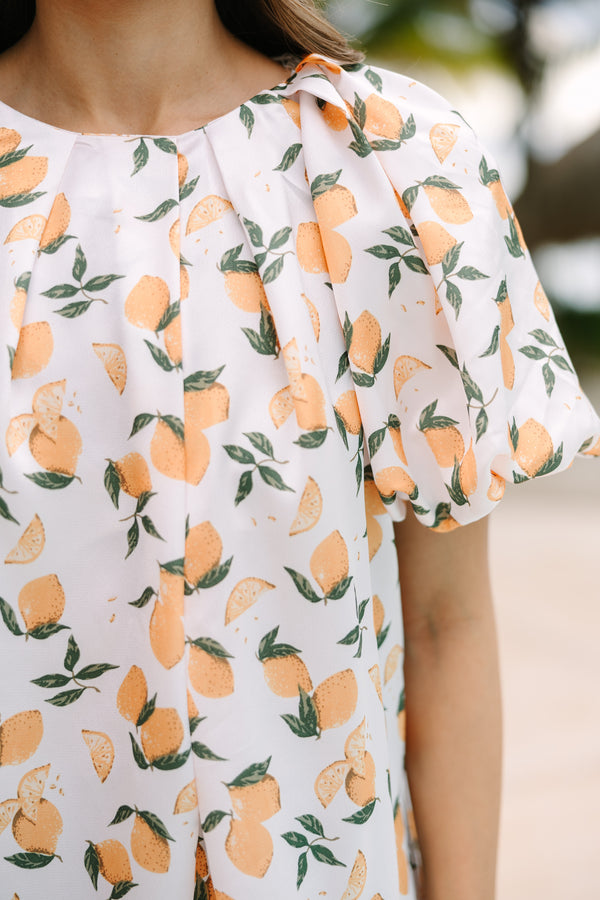 lemon print blouse, summer blouses, shop the mint