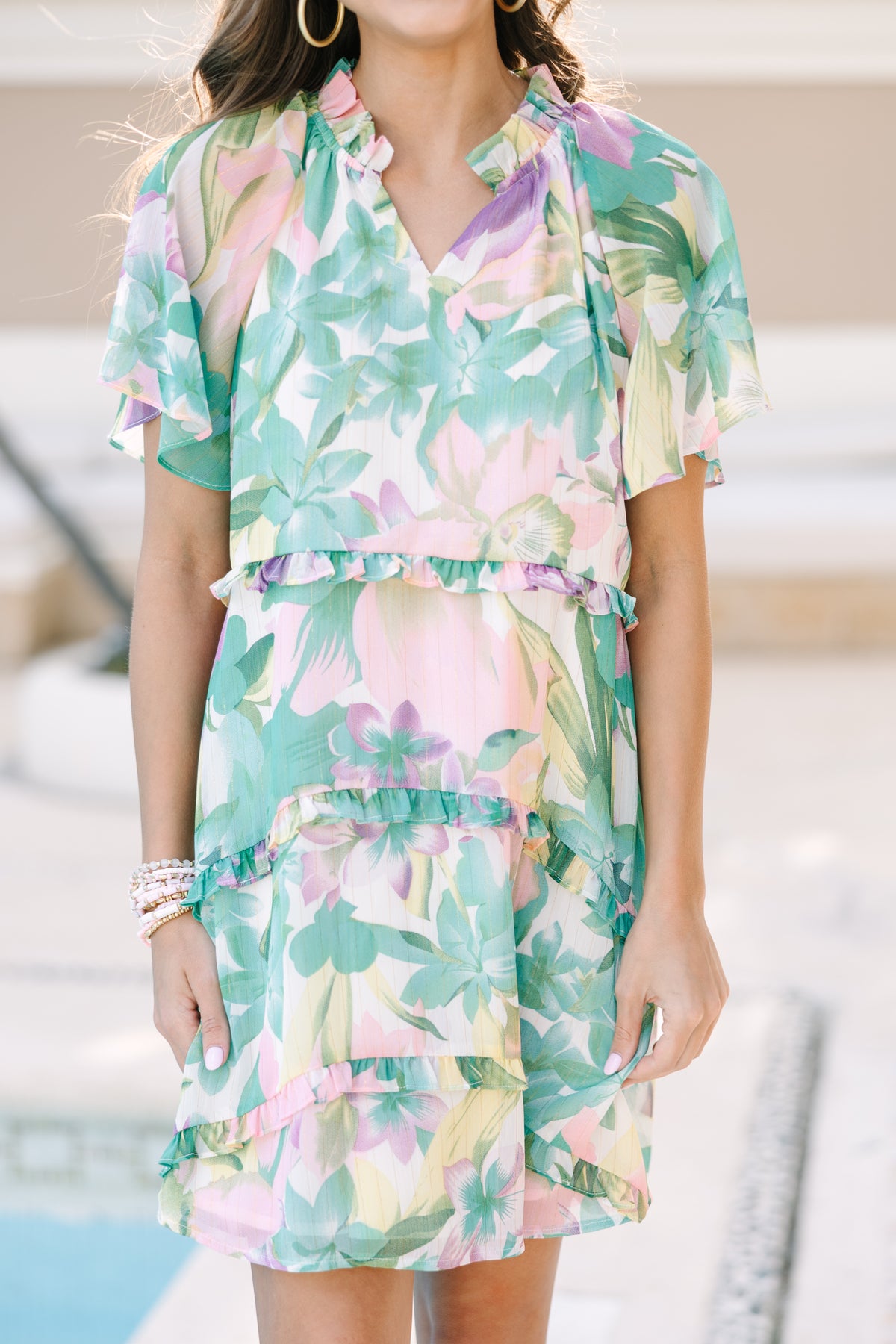 Perfectly You Green Floral Babydoll Dress – Shop the Mint