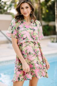 Perfectly You Pink Floral Babydoll Dress