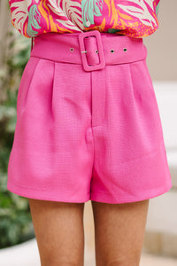 bright shorts, fuchsia shorts, chic women's shorts, classy spring and summer shorts
