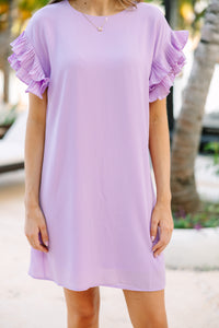 What A Vision Lavender Purple Ruffled Dress