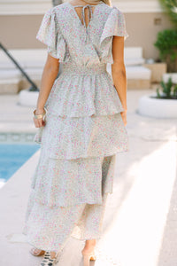 What's On Your Mind Mint Green Floral Maxi Dress