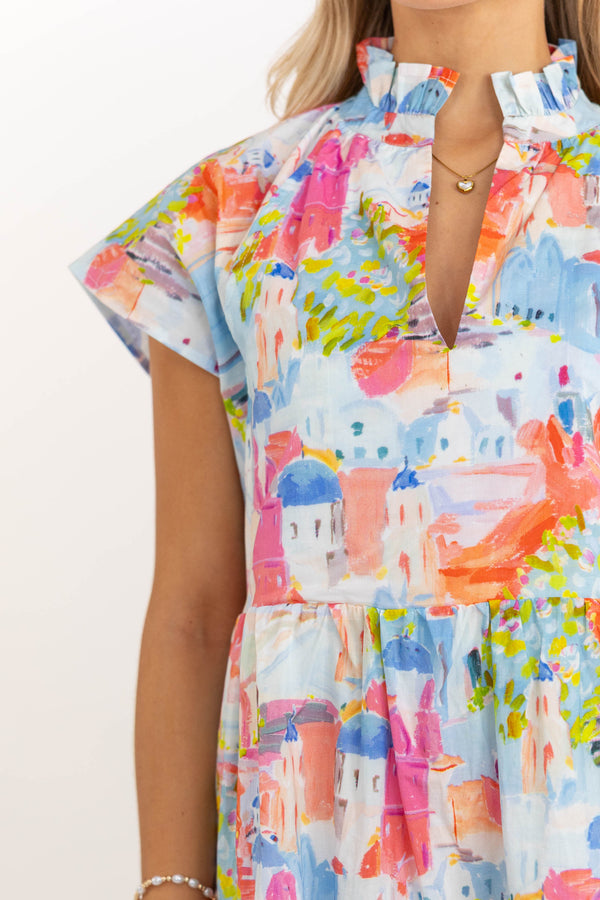 In Your Dreams Pink Toile Print Midi Dress