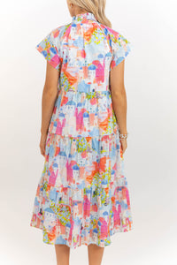 In Your Dreams Pink Toile Print Midi Dress