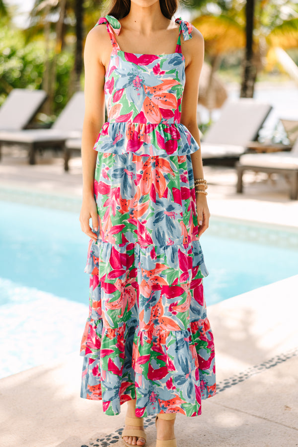 Want It All Blue Floral Maxi Dress – Shop the Mint