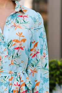 All Inclusive Blue Floral Maxi Dress