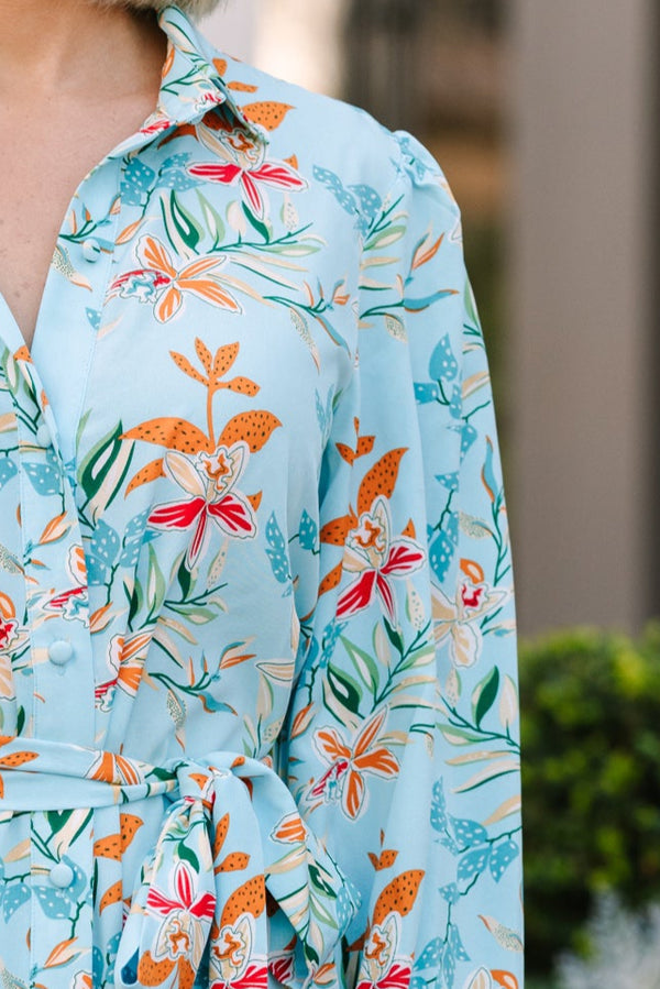 All Inclusive Blue Floral Maxi Dress