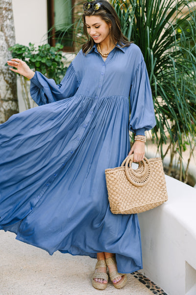 Nothing But The Best Blue Maxi Dress – Shop the Mint