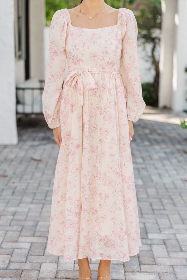 Feeling Oh So Sweet Pink Floral Midi Dress, Small - The Mint Julep Boutique | Women's Boutique Clothing Feeling Oh So Sweet Pink Floral Midi Dress, Small - The Mint Julep Boutique | Women's Boutique Clothing
