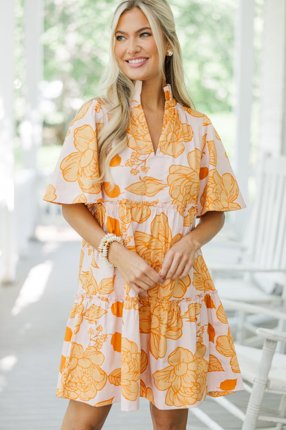 Feeling Your Best Mustard Yellow Floral Dress – Shop the Mint