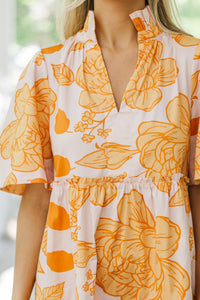 Feeling Your Best Mustard Yellow Floral Dress