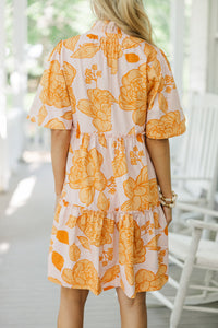 Feeling Your Best Mustard Yellow Floral Dress