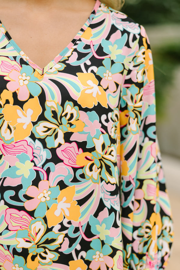 Clear Love Black Floral Bubble Sleeve Dress Shop the Mint Clear Love Black Floral Bubble Sleeve Dress Shop the Mint
