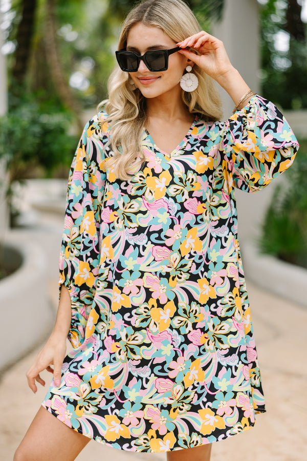 Clear Love Black Floral Bubble Sleeve Dress – Shop the Mint Clear Love Black Floral Bubble Sleeve Dress – Shop the Mint